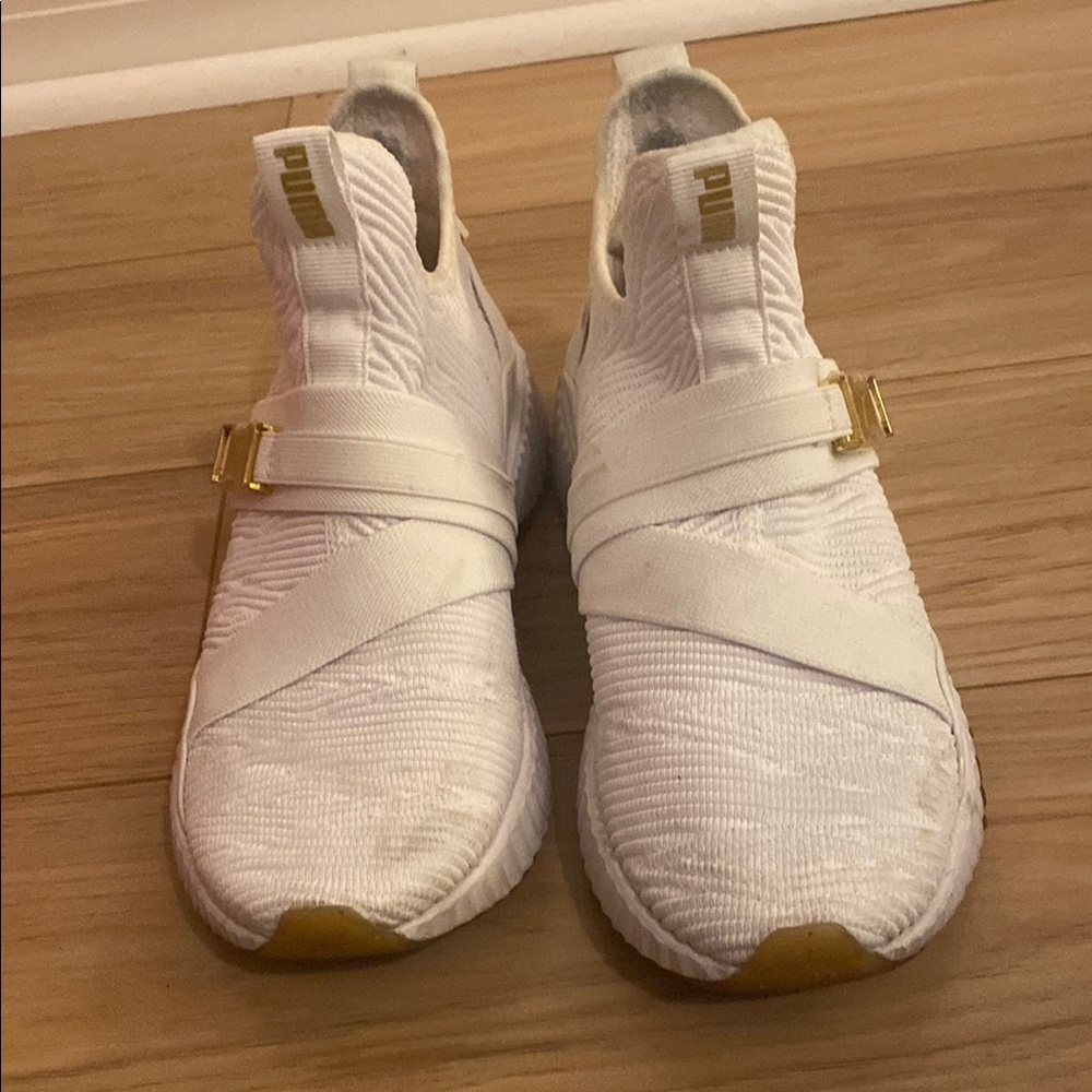 Puma White Slip-On Sneakers